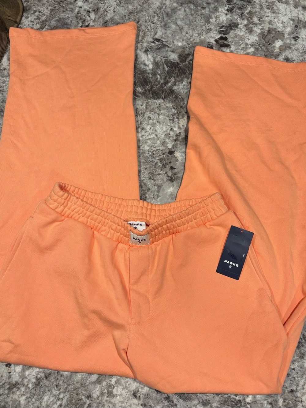 PARKÉ Wide Leg Sweatpants - Peach